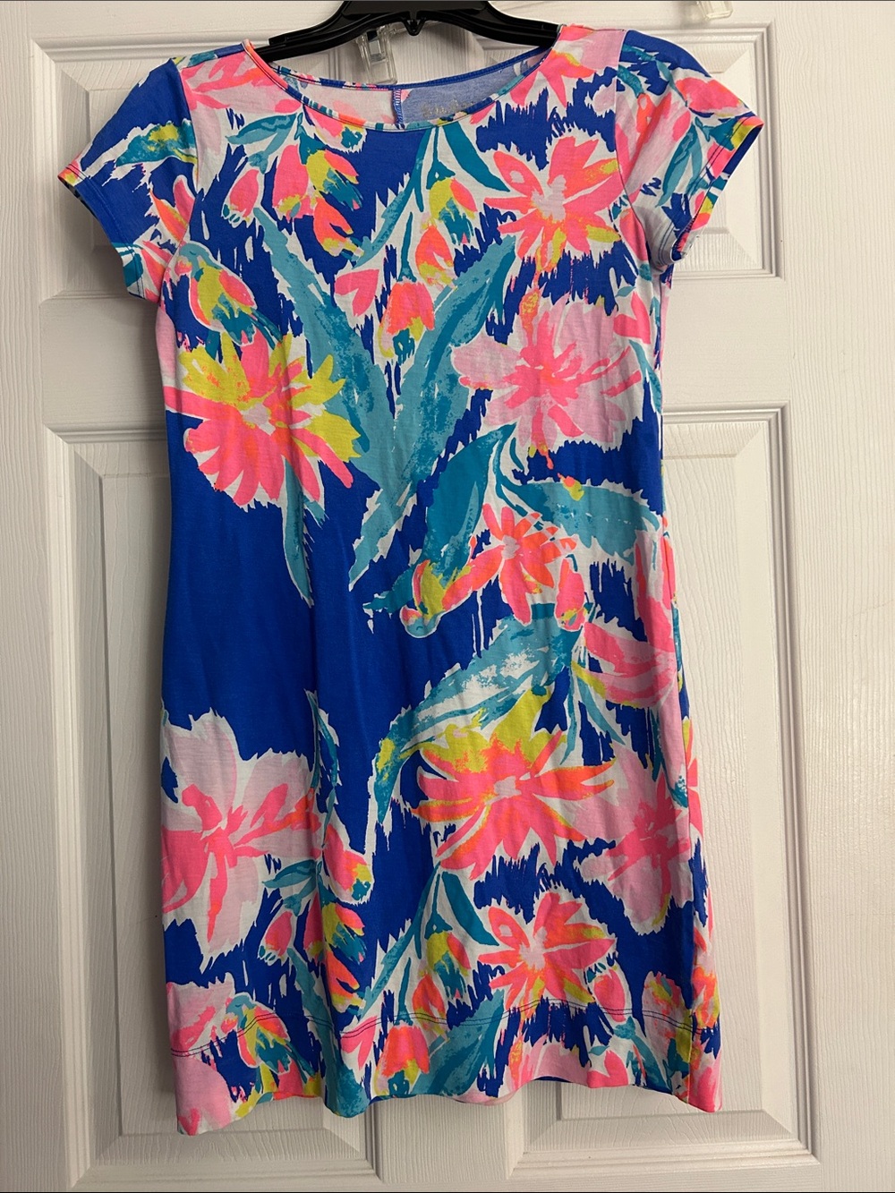 Lilly Pulitzer Bright  Blue, Pink & Yellow Dress.